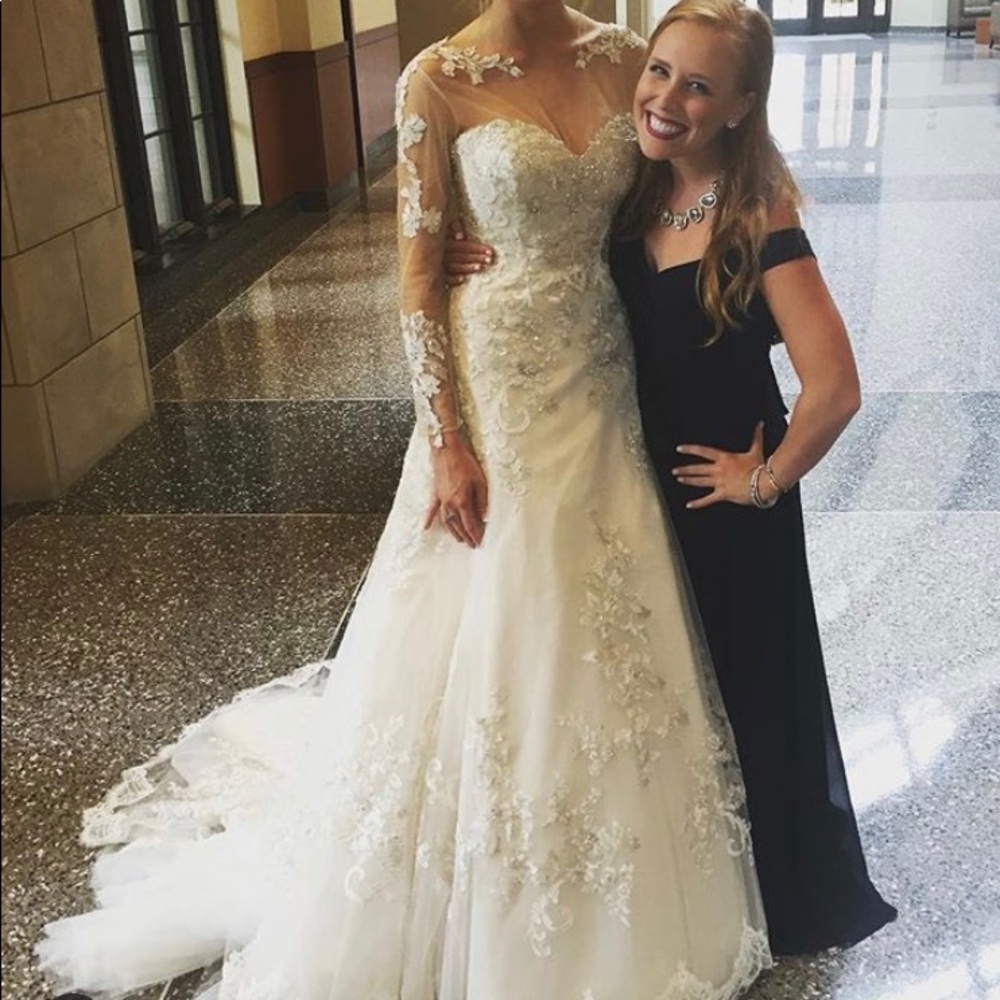 Dark navy bridesmaid dress/evening gown